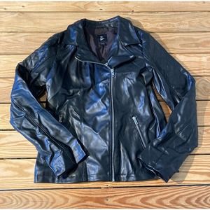 NWT Art Class Faux Leather Zip Front Jacket XL (14-16) Boy’s Black MSRP $30